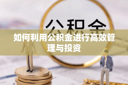广阳如何利用公积金进行高效管理与投资